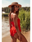 Red ruffled swimsuit K16 - Online store - Boutique